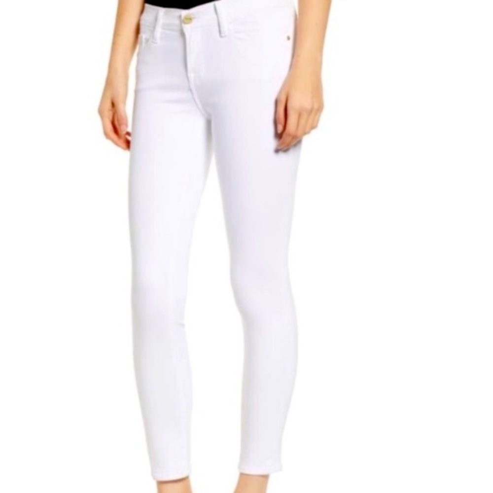 White stretch FRAME Denim jeans
